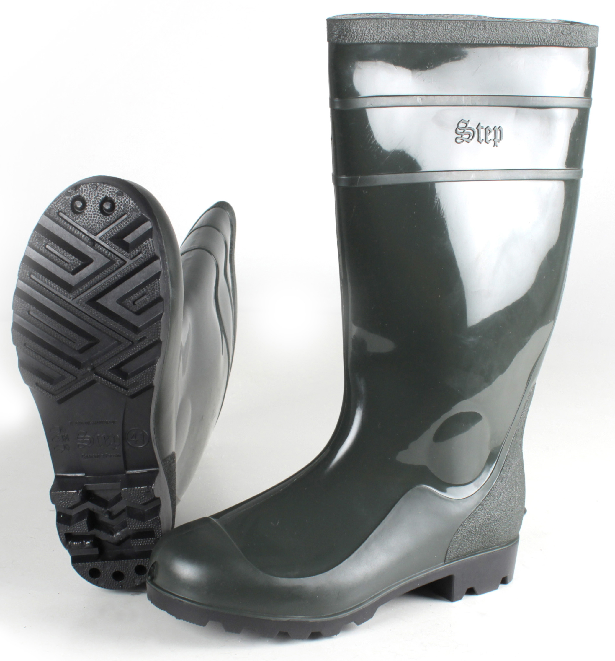 Сапоги мужские ПВХ двухкомпонентные Step, оливковый (арт.С-40)