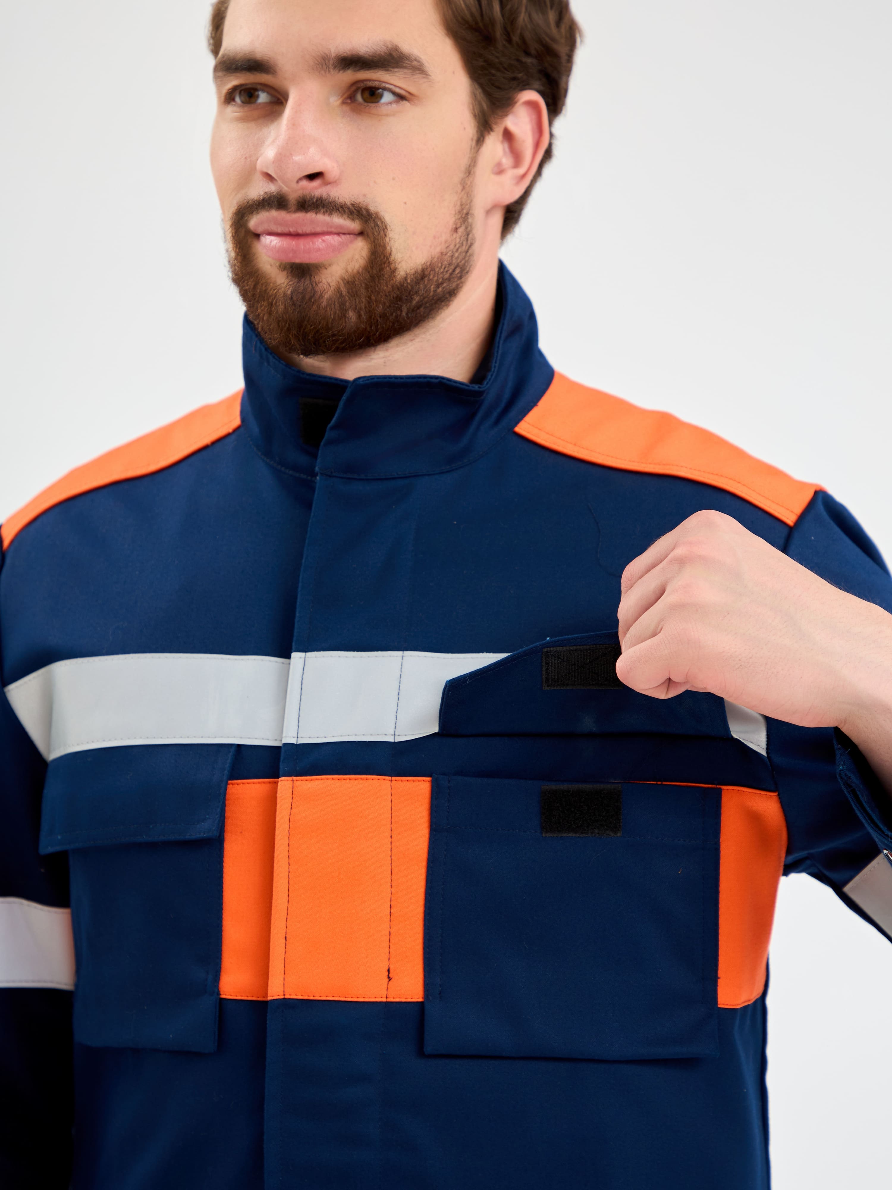 Костюм летний Энергия-Б (35,2 кал.), т.синий/оранжевый