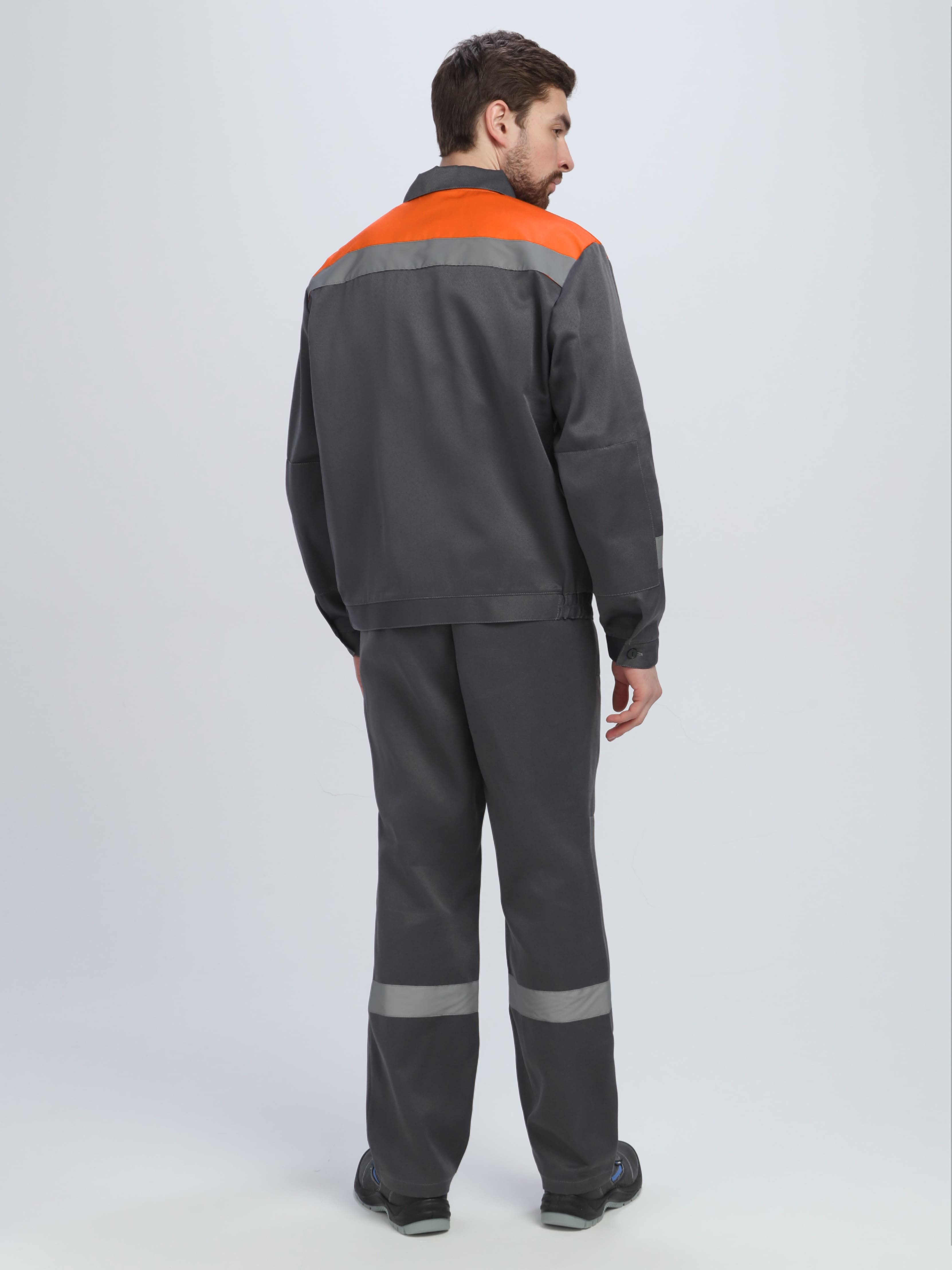 Костюм Легион-1 СОП (тк.Смесовая,210) брюки, т.серый/оранжевый