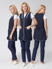 Фартук-сарафан Вишня (тк.Габардин), т.синий