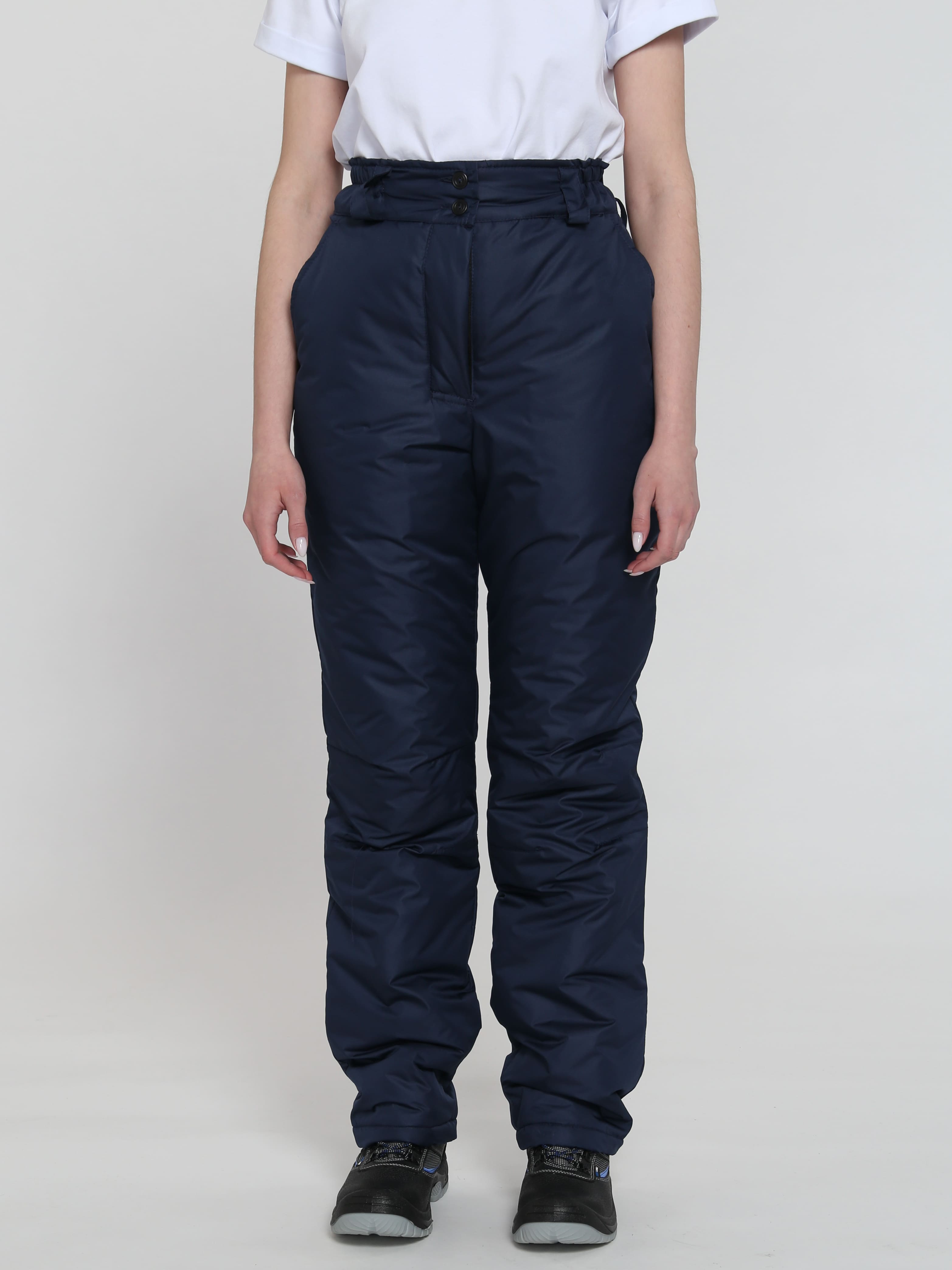 Брюки зимние женские Снежана (тк.Таслан), т.синий