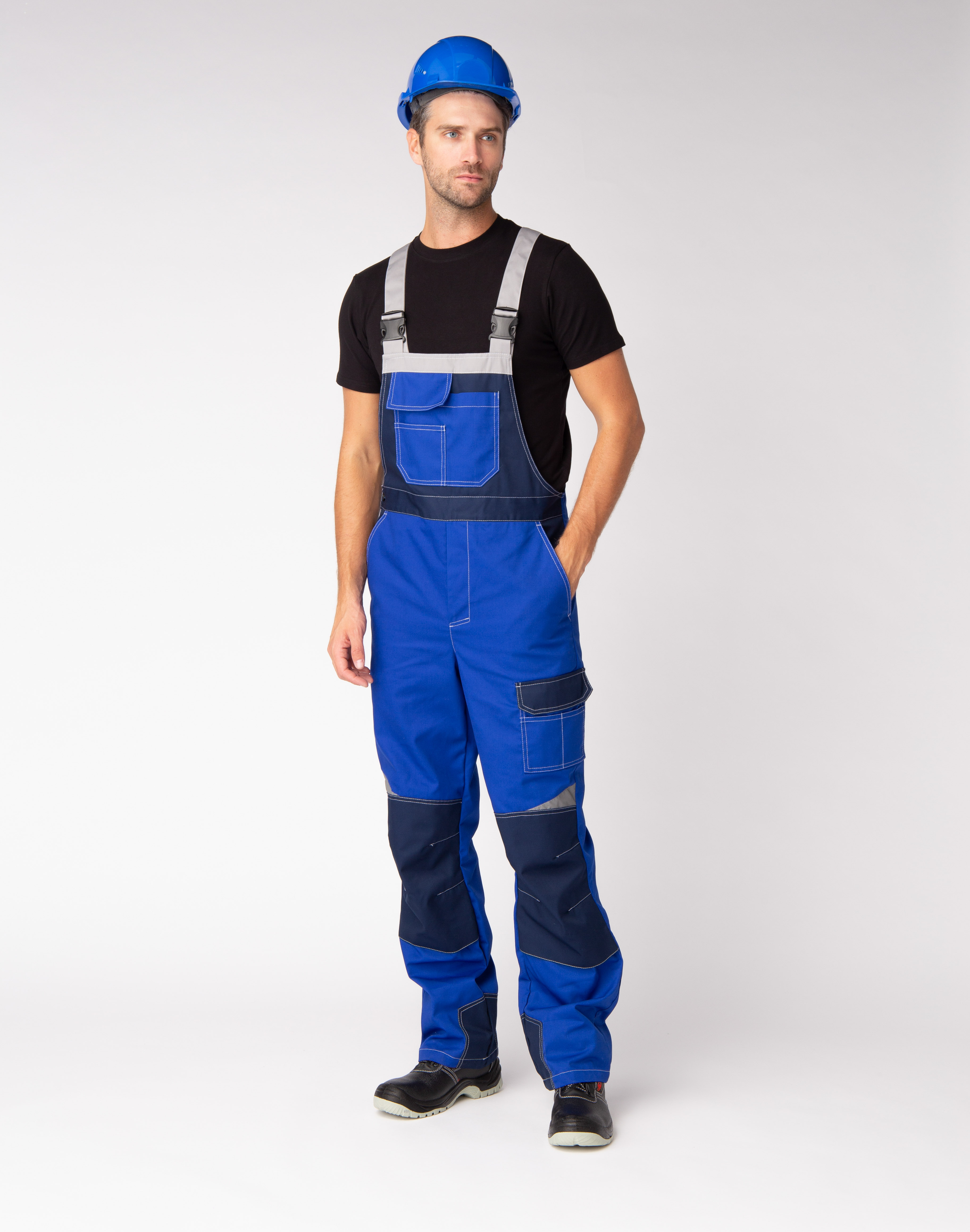 Костюм Формула (тк.Смесовая,240) п/к, васильковый/т.синий/св.серый