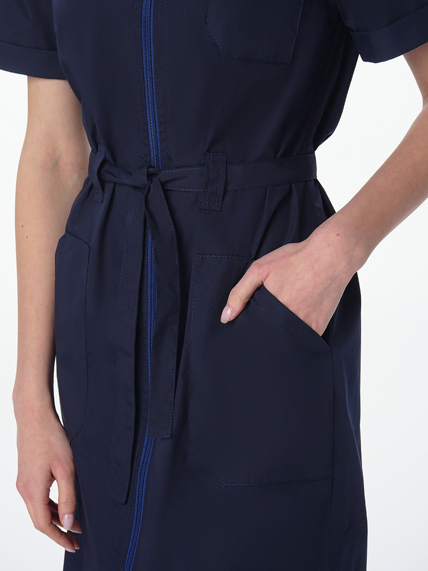 Халат женский Сансара-005 (тк.Смесовая,160) MedLine, т.синий