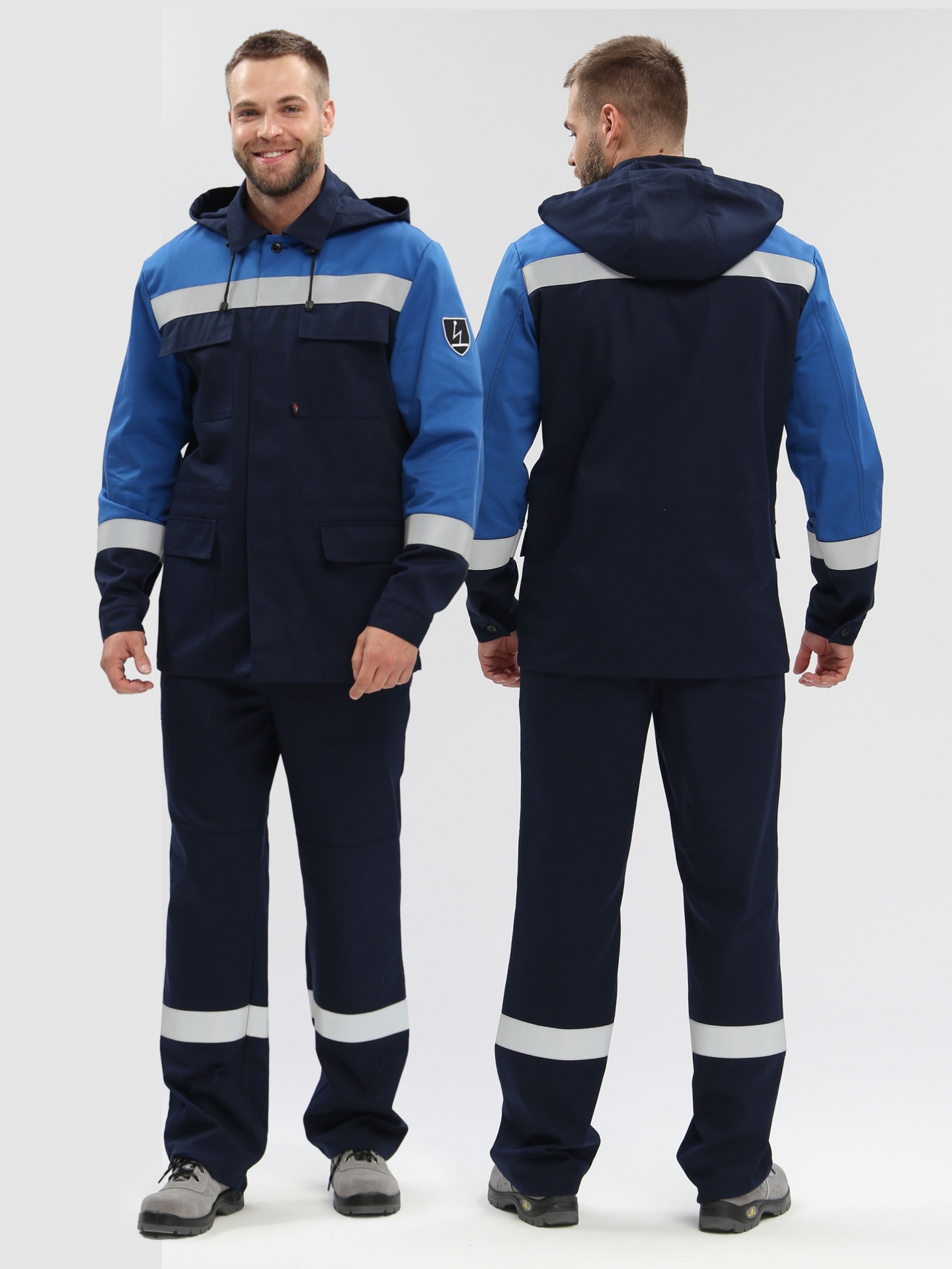 Костюм Эксперт-Антистат МВО NEW (тк.Смесовая,250) п/к, т.синий/васильковый