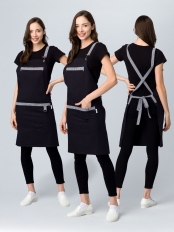 Фартук с грудкой универсальный Прага (тк.Форвард,210), черный (023)