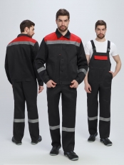 Костюм Легион-2 СОП (тк.Смесовая,210) п/к, черный/красный